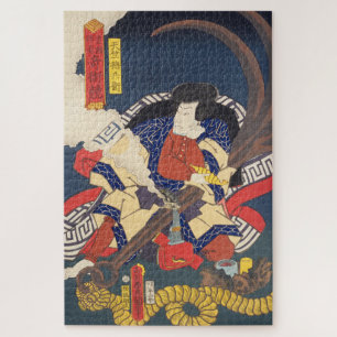 Puzzle ukiyoe - Toyokuni - No.08 Tenjiku Tokubē -