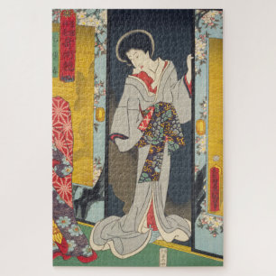 Puzzle ukiyoe - Toyokuni - No.10 Ama Myōchin -