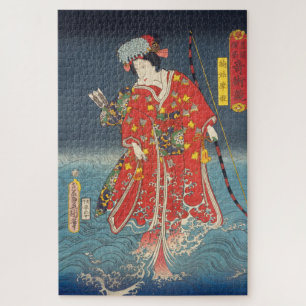 Puzzle ukiyoe - Toyokuni - No.24 Kusunoki Koma hime -