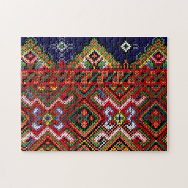 Puzzle ukrainien de broderie au point de croix (Horizontal)