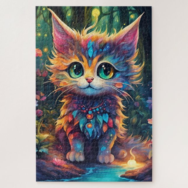 Puzzle Un adorable chaton des bois (Vertical)