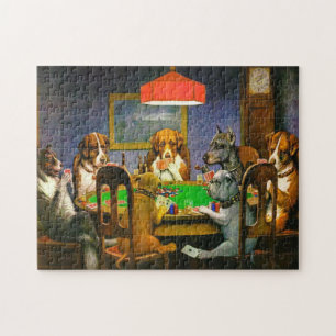 Puzzle Un ami dans le besoin Chiens Jouer Poker Drôle