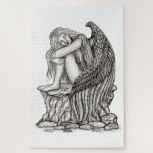 Puzzle Un ange endormi sur la pierre