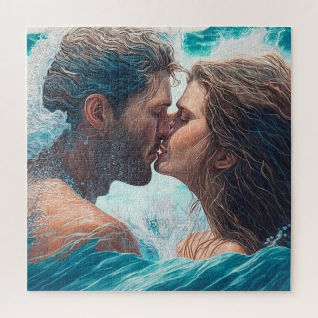 Puzzle Un baiser dans les vagues (Vertical)