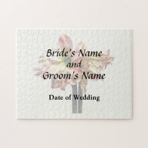 Puzzle Un bel Amaryllis rose et blanc Produits Mariages