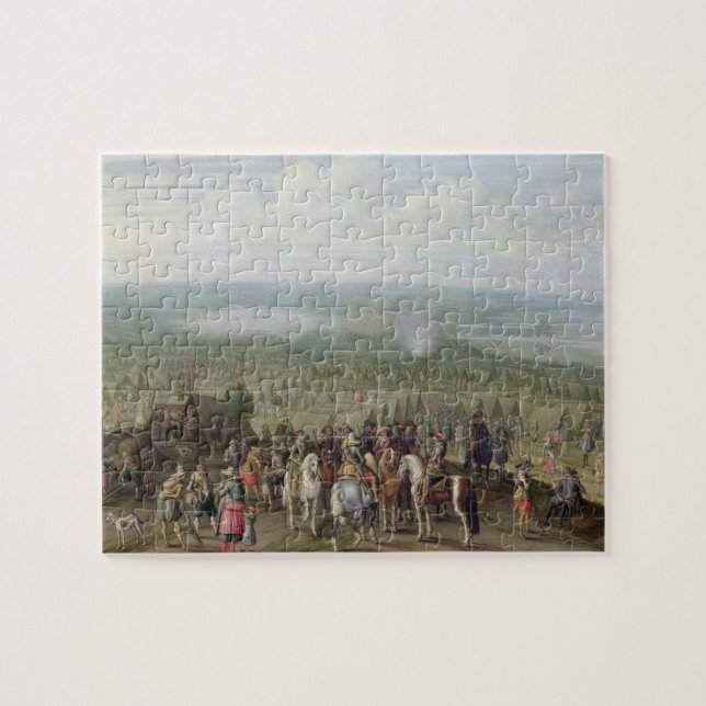 Puzzle Un campement militaire avec la milice sur des (Horizontal)