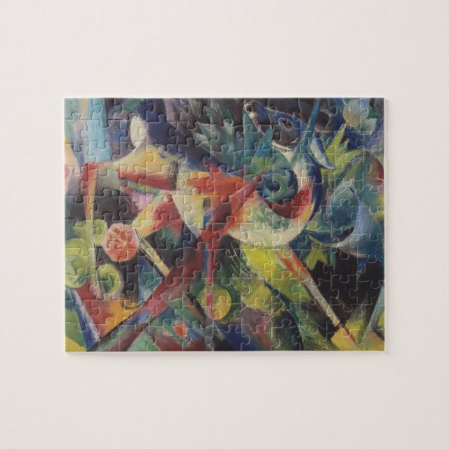 Puzzle Un cerf dans un jardin fleuri par Franz Marc, Art  (Horizontal)