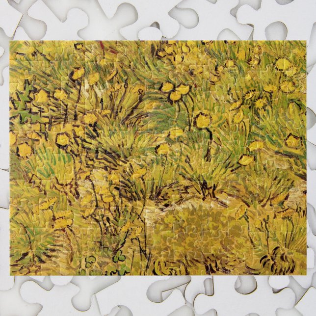 Puzzle Un champ de fleurs jaunes par Vincent van Gogh (Créateur téléchargé)