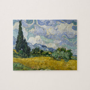Puzzle Un champ de roues avec Cyprès Van Gogh