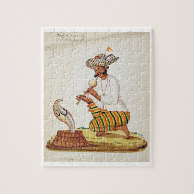 Puzzle Un charmeur de serpent indien avec un cobra, d'un (Vertical)