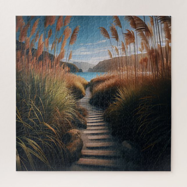 Puzzle Un chemin en bois  (Vertical)