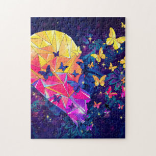Puzzle Un cœur de papillons