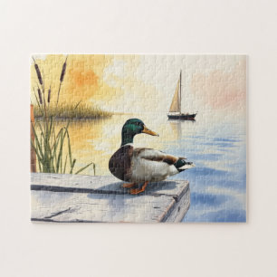 Puzzle Un colvert se repose sur le quai