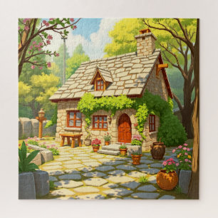 Puzzle Un cottage pittoresque en pierre