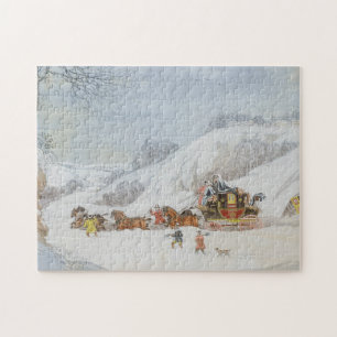 Puzzle Un courrier dans la neige profonde