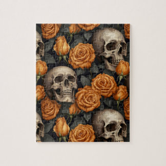 Puzzle Un crâne et une série Rose 11