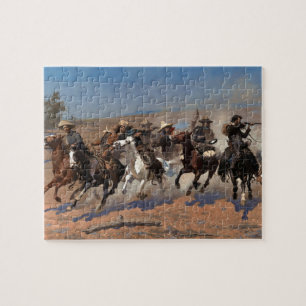 Puzzle Un Dash pour le Bois par Frederic Remington