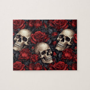 Puzzle Un design de la série Crâne et Roses 10