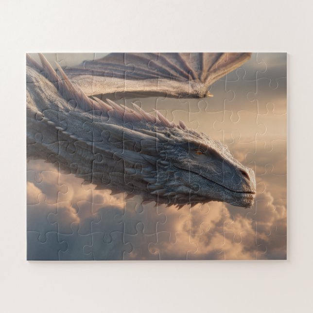 Puzzle Un dragon de fantasy charmant dans un paysage magi (Horizontal)
