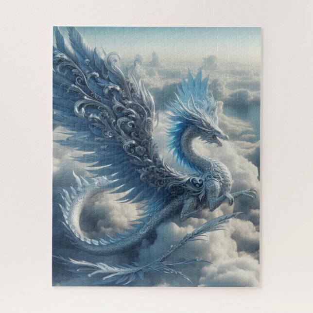 Puzzle Un dragon époustouflant entouré de nuages  (Vertical)