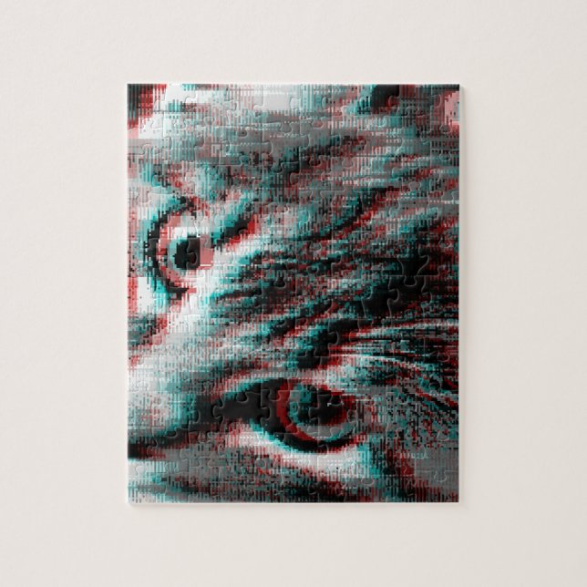 Puzzle Un Glitch de chat de 8 bits (Vertical)