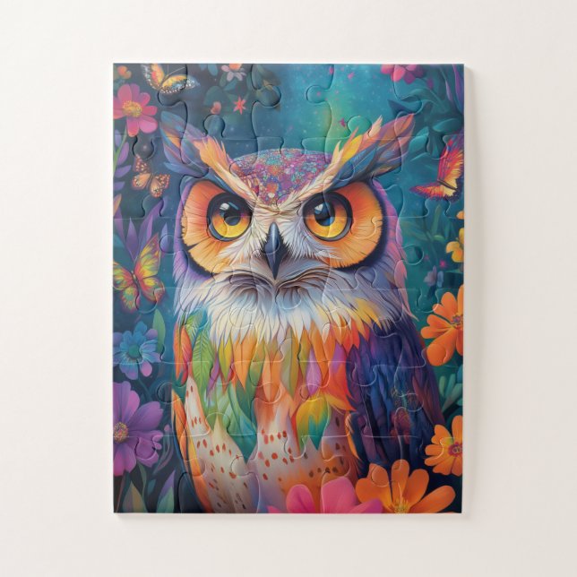 Puzzle Un hibou psychédélique (Vertical)