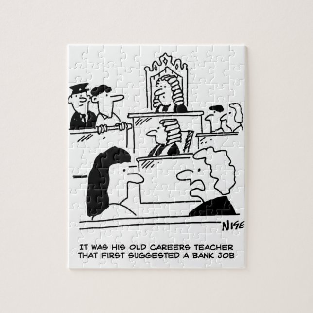 Puzzle Un homme au tribunal ayant volé une banque (Vertical)