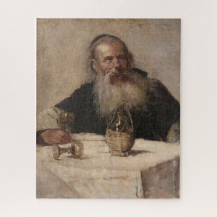 Puzzle Un homme juif boit du vin (par Olga Boznanska)