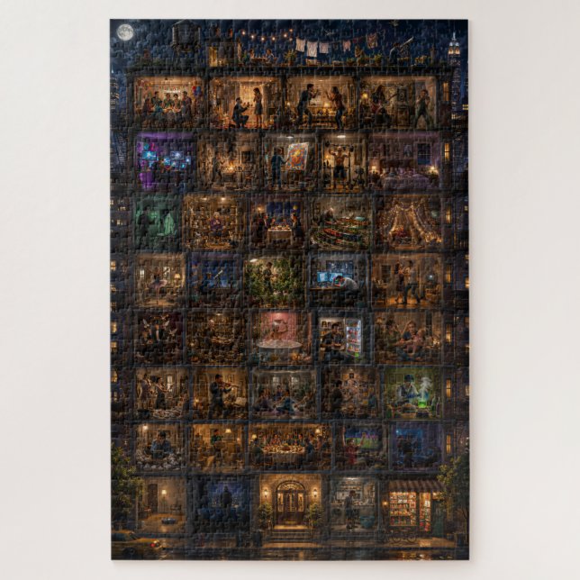 Puzzle Un immeuble, 100 vies - Premium 1000 pièces de vil (Vertical)