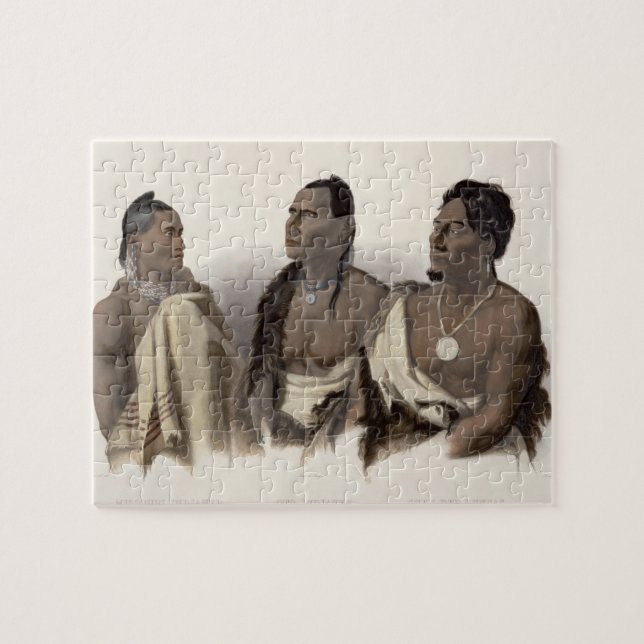 Puzzle Un Indien du Missouri, un Oto indien et le chef de (Horizontal)