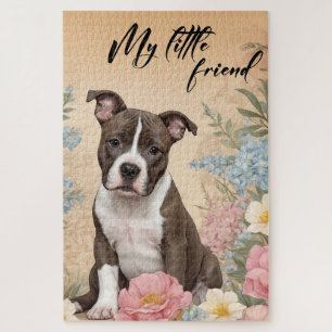 Puzzle Un joli chiot marron du Staffordshire Terrier