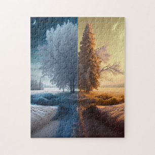 Puzzle Un jour en hiver