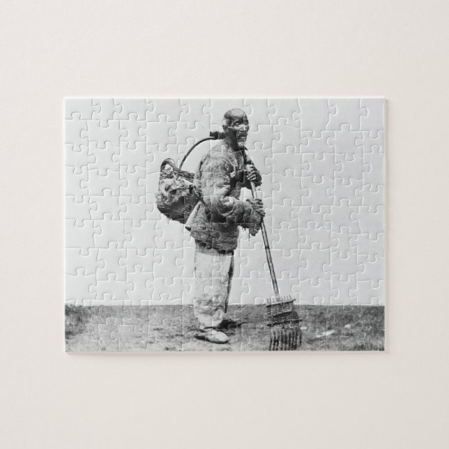 Puzzle Un journalier chinois, c.1870 (photo de b/w) (Horizontal)