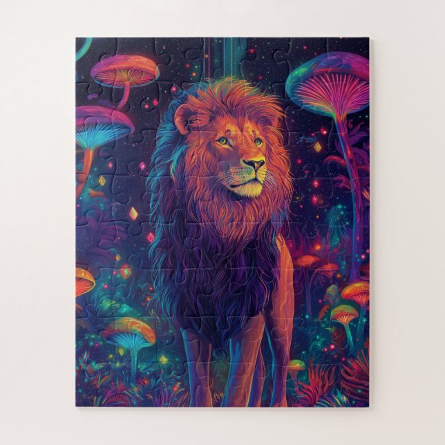 Puzzle Un lion debout majestueusement (Vertical)