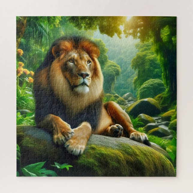Puzzle Un lion majestueux (Vertical)