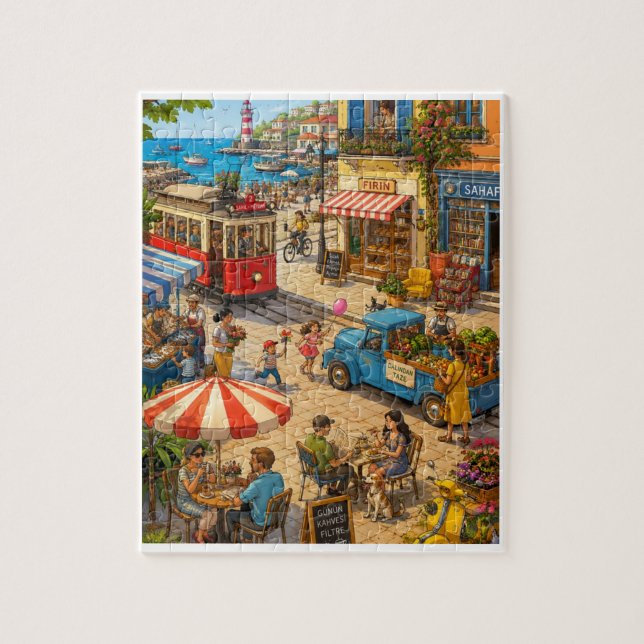Puzzle Un matin dans le quartier du bord de mer (Vertical)