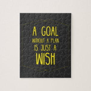 Puzzle Un objectif sans plan citation inspirante