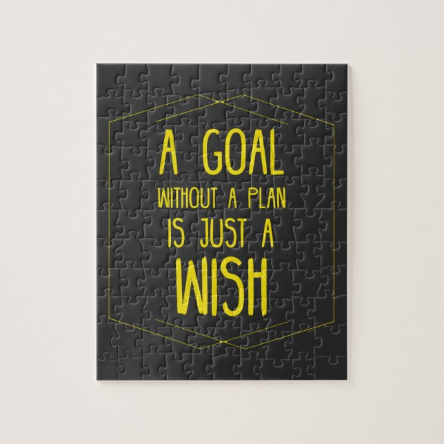 Puzzle Un objectif sans plan citation inspirante (Vertical)