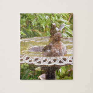 Puzzle Un Oiseau Dans Le Bain