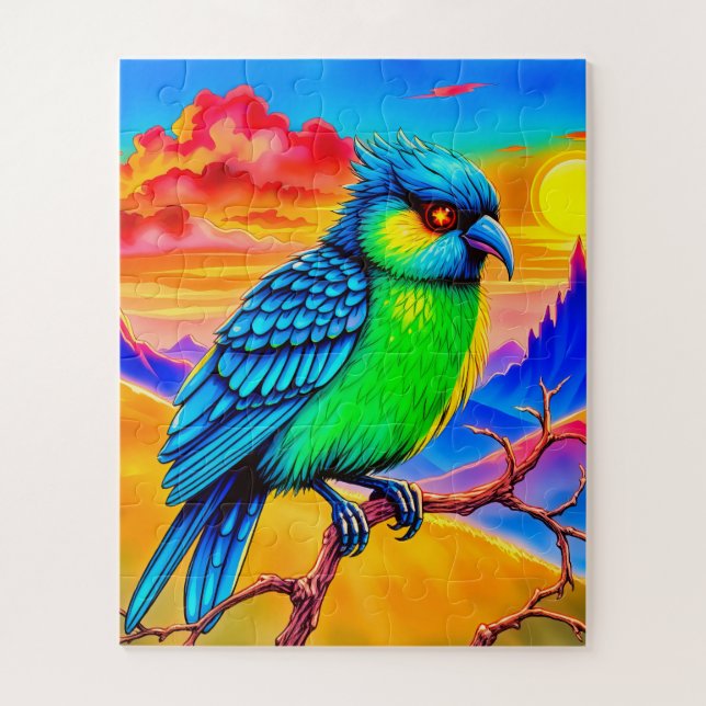 Puzzle Un oiseau vivant et fantastique pour les enfants (Vertical)