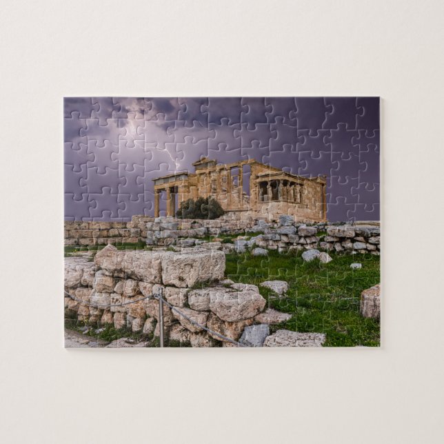 Puzzle Un orage sur l'Acropole Athènes, Grèce, Europe (Horizontal)