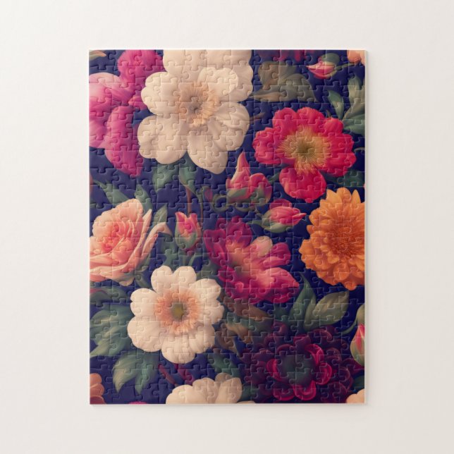 Puzzle Un papier peint avec un motif floral  (Vertical)