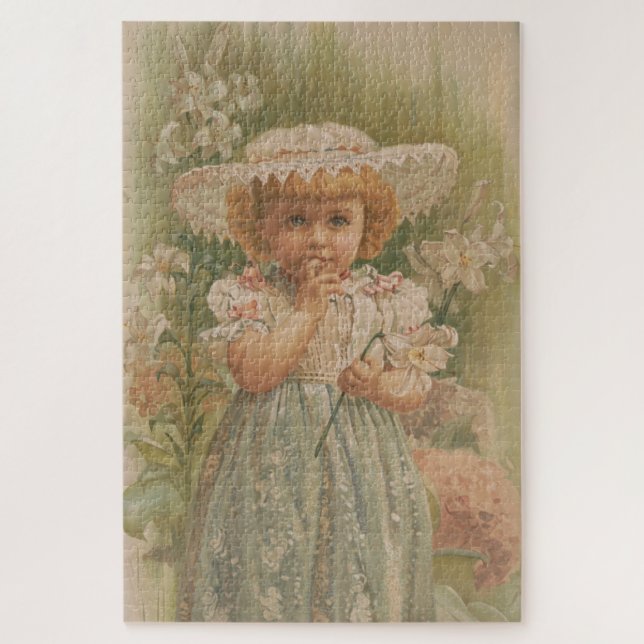 Puzzle "Un Pâques naissant" Illustration vintage, vers 18 (Vertical)