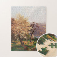 Un paysage de lac au printemps par Adolf Kaufmann