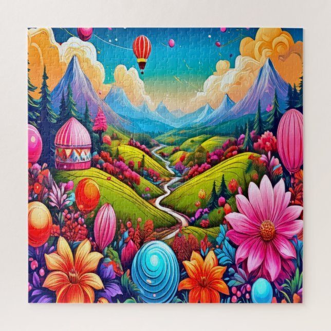 Puzzle Un Paysage Fantastique et Vibrant (Vertical)
