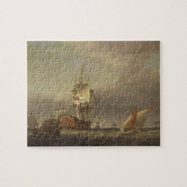 Puzzle Un paysage marin avec la Homme-de-Guerre et le (Horizontal)