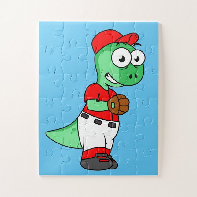 Puzzle Un Pitcher De Baseball Pachycephalosaurus. (Vertical)