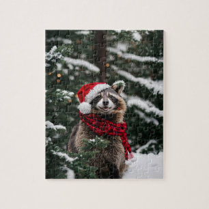 Puzzle Un Raccoon de Noël