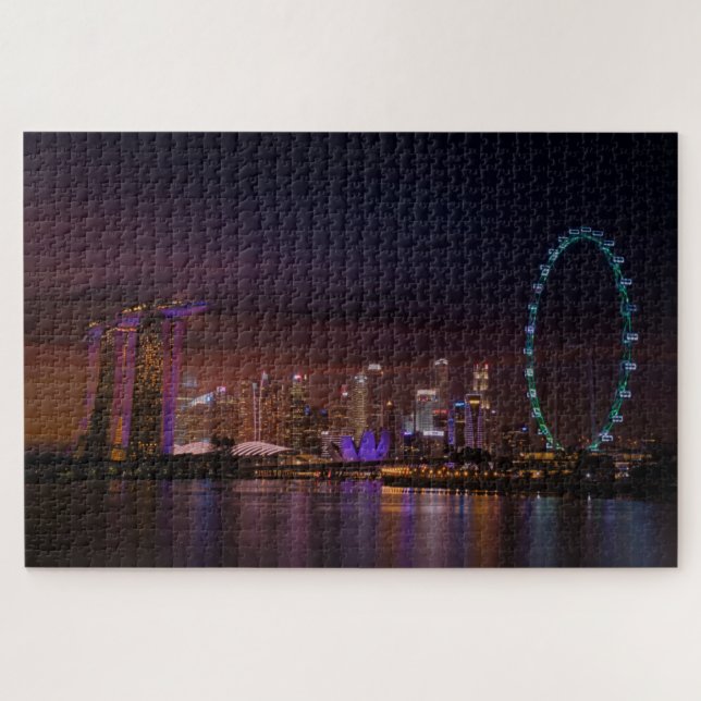 Puzzle Un Singapour Incroyable La Nuit (Horizontal)