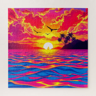 Puzzle Un superbe coucher de soleil tropical